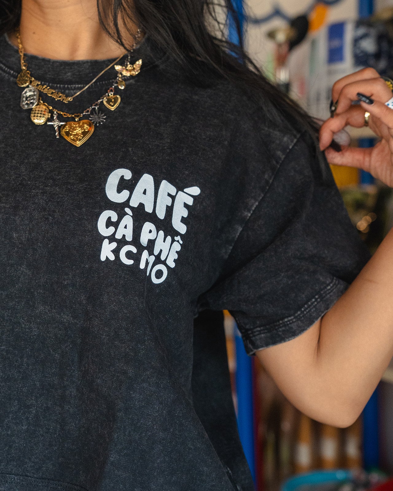 Cropped shirts (vintage black tee)